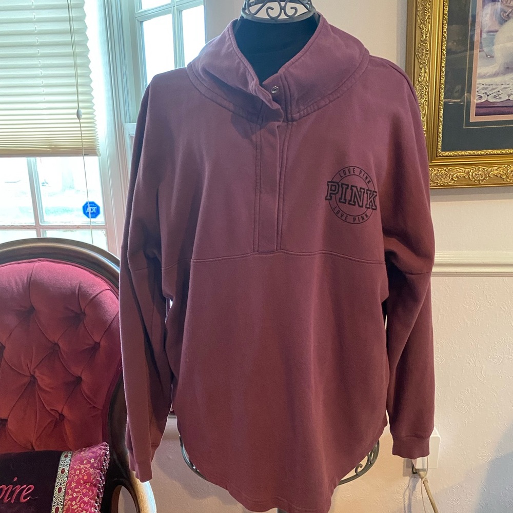 Victoria’s Secret LOVE PINK  Logo Lightweight Sweatshirt. Runs Large. Like X-L